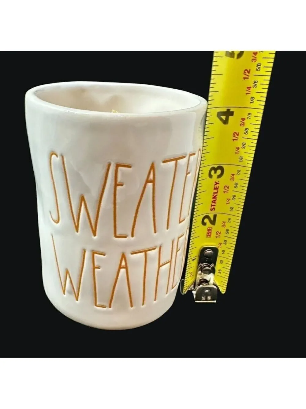 Rae Dunn Sweater Weather Candle Ceramic Jar Pumpkin Latte Autumn Fall Gift Decor